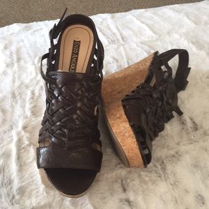 Enzo Angiolini Wedge Sandals Heels Cork